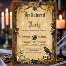 Convite Personalizado para Vintage Halloween Spook
