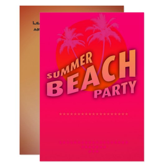 Convite personalizado partido da praia do verão