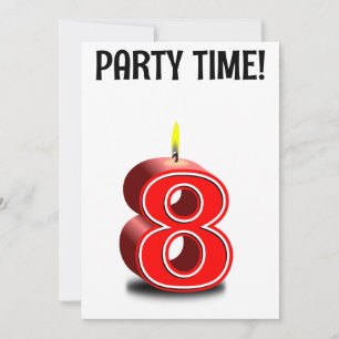 Convite PERSONALIZADO PERSONALIZADO DE 8 ANOS