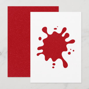 Convite Personalizado Red Splash Tomate – Branco M