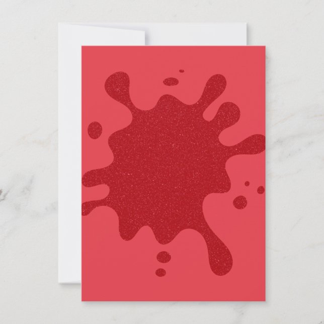 Convite Personalizado Tomate Vermelho Splash Matte (Frente)