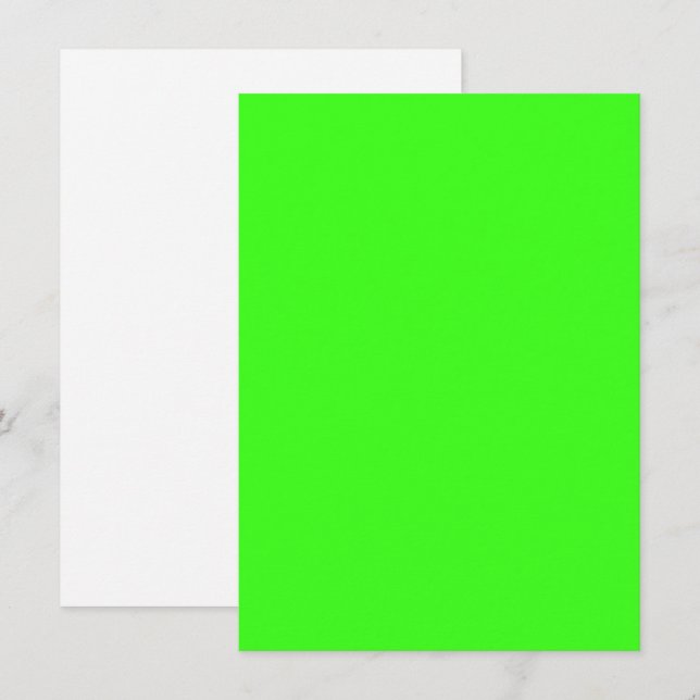 Convite Personalizado Verde Neon (Frente/Verso)