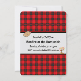 Convite Personalizável Bonfire De Fall Fall De Fut