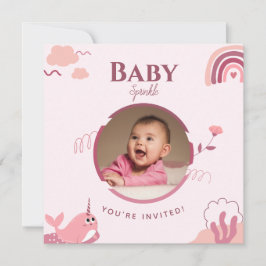 Convite Personalizável Chuvinha de Bebê Floral