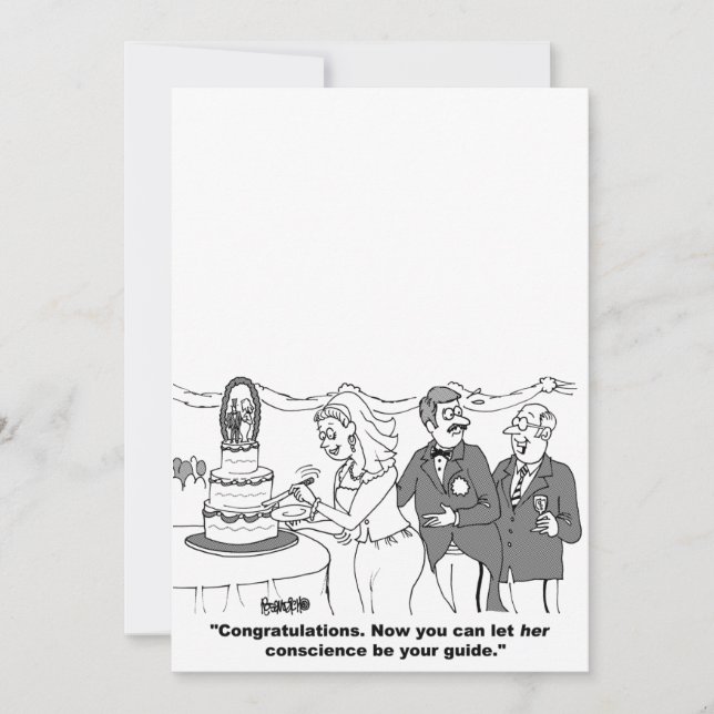 Convite personalizável de casamento de desenhos an (Frente)