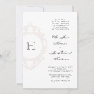 Convite personalizável de casamento por monograma