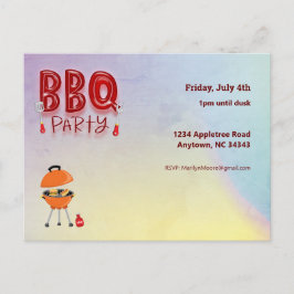 Convite Personalizável de CHURRASCO de Verão