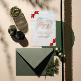 Convite personalizável de fotos de casamento de Na
