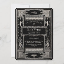 Convite Personalizável de Funeral no Estilo Vitori