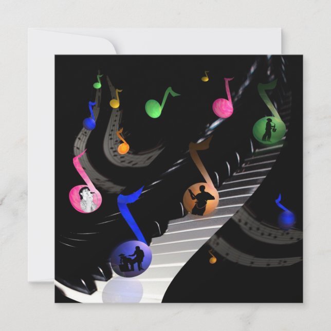 Convite Personalizável de Música de Festa de anive (Frente)