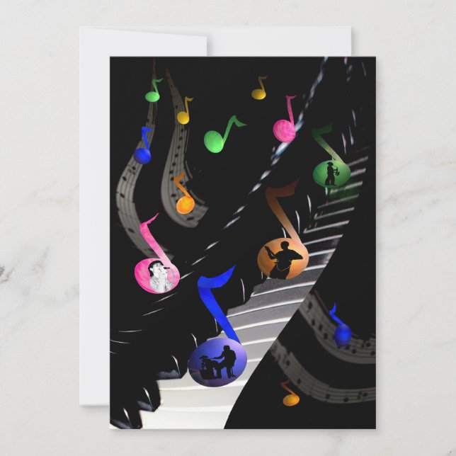 Convite Personalizável de Música de Festa de anive (Frente)