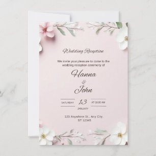Convite Personalizável Elegante para Casamento