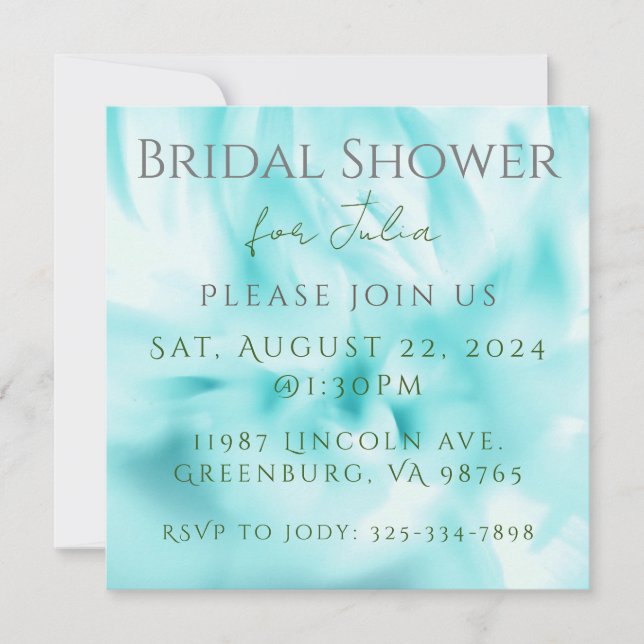 Convite Personalizável para Chá de Noiva ou Evento (Frente)