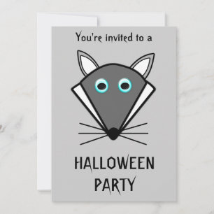 Convite Personalizável Para O Lobo De Halloween