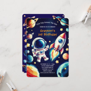 Convite personalizável para primeiro aniversario c