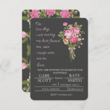 CONVITE personalizável para WEDDING de Poem