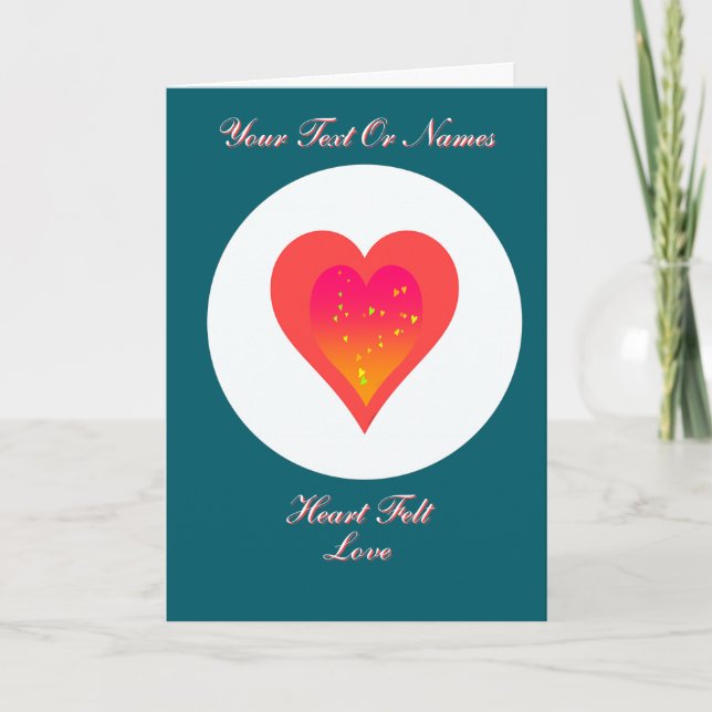 Convite Personalize Amor Sentido Azul Turquesa (Frente)