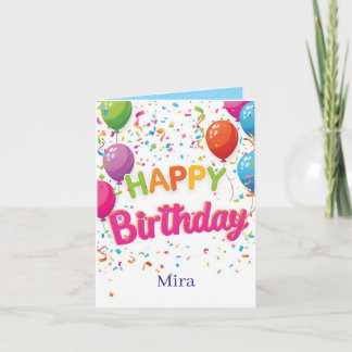 Convite Personalized Happy Birthday Card