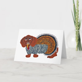 Convite Peru de Ação de Graças Dachshund