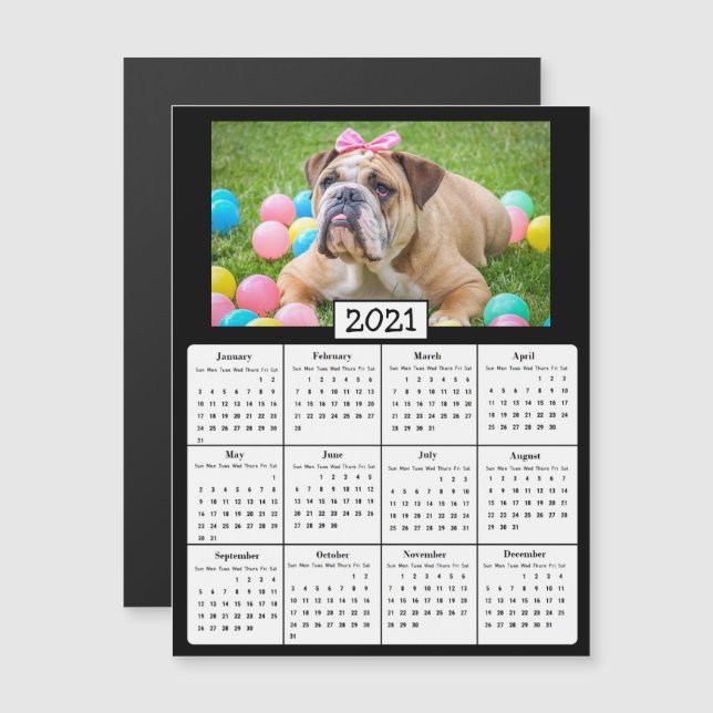 Convite Pet Photo Mini 2021 Calendar (Frente/Verso)