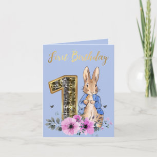 Convite Peter, o primeiro aniversario Dourado do Coelho