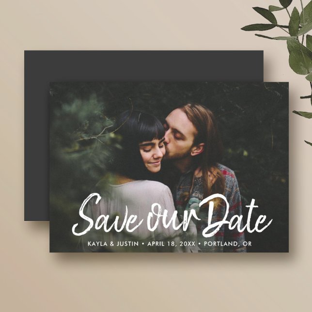 Convite Photo Magnet Save the Date Wedding Invitation (Criador carregado)