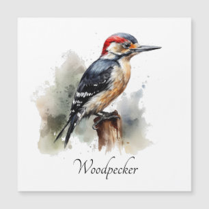 Convite Pica-pau Woodland Aquarela, personalizado