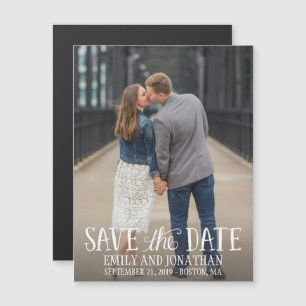 Convite Picture Wedding Save The Date Magnets, Lettered
