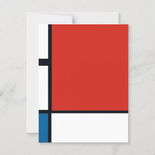 Convite Piet Mondrian - Abstrato Geométrico de Composição