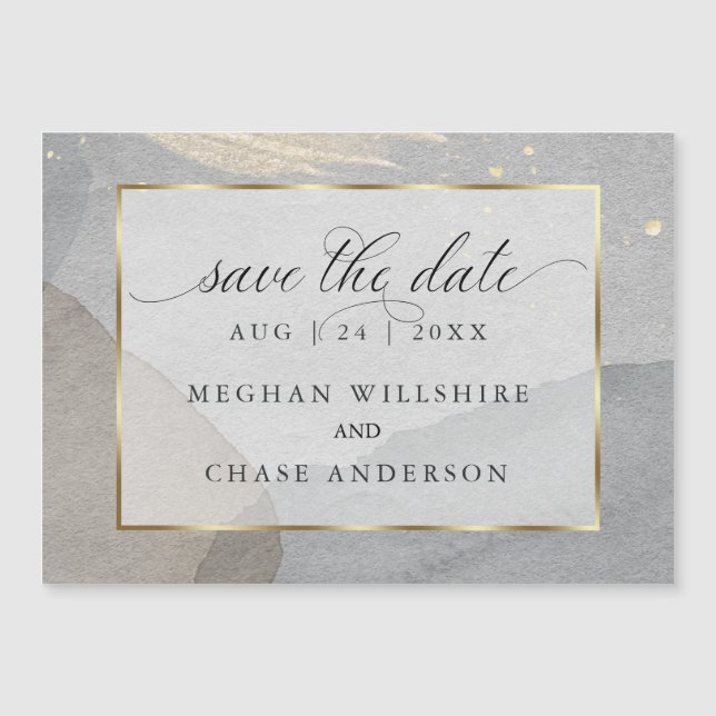 Convite Pincelada de Aquarela em Pedra de Granito Salve a  (Frente)