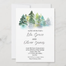 Convite Pine Crest para Casamento