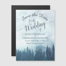 Convite Pinheiros da Montanha Azul Foggy Casamento Salvem