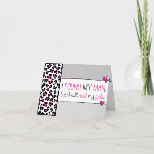 Convite Pink Cheetah Will you be my Jr. Bridesmaid? Card