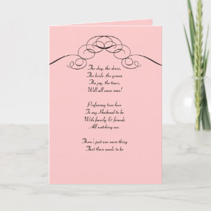 Convite Pink Filigree Be my bridemaid card