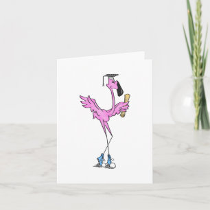 Convite Pink Flamingo Graduation Announcement Card