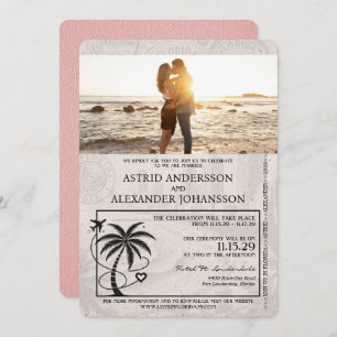 Convite Pink Florida Passport Weditation