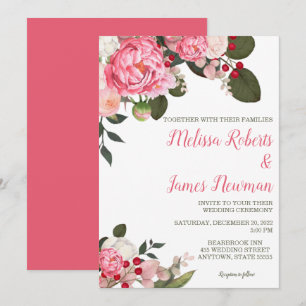 Convite Pink Peony Weditation