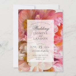 Convite Pink Peony Weditation