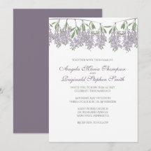 Convite Pintado Para Casamento De Wisteria