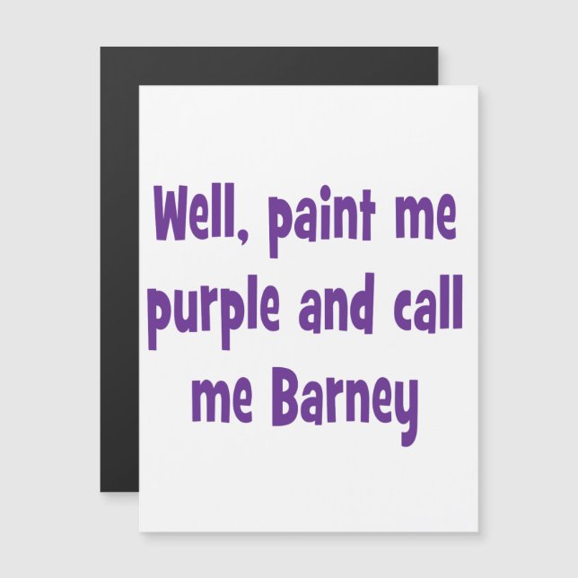 Convite Pintar-me roxo e chamar-me Barney (Frente/Verso)