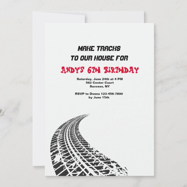 Convite Pistas de Pneus (Frente)