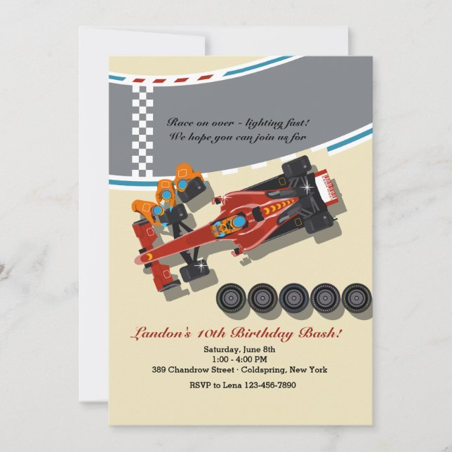 Convite Pit Stop (Frente)