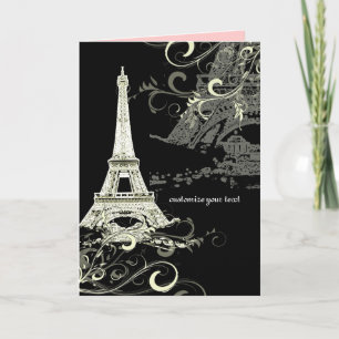 Convite PixDezines EIFFEL TOWER INVITATIONS/DIY BACKGROUND
