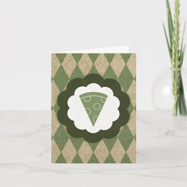 Convite pizza vintage (Frente)