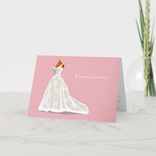 Convite Placa Bridesmaid de Vestido Livre (Frente)