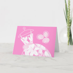 Convite Placa 'Bridesmaid' rosa de Folhas Suaves na horizo