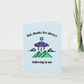 Convite Placa de Dia de os pais de Pixel de Alienígena Ins