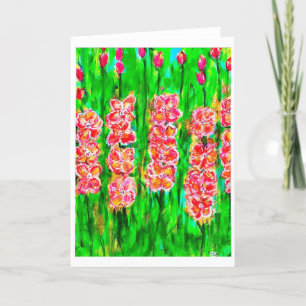 Convite Placa de Nota Gladiolus Summertime