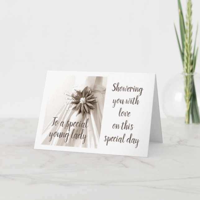 CONVITE *PLACA DE PARABÉNS ESPECIAL DE CHÁ JOVEM LADY* (Frente)