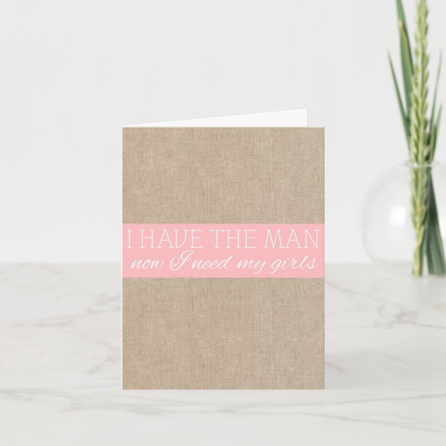 Convite Placa de Solicitação de Bridesmaid de Burlap Petal (Frente)